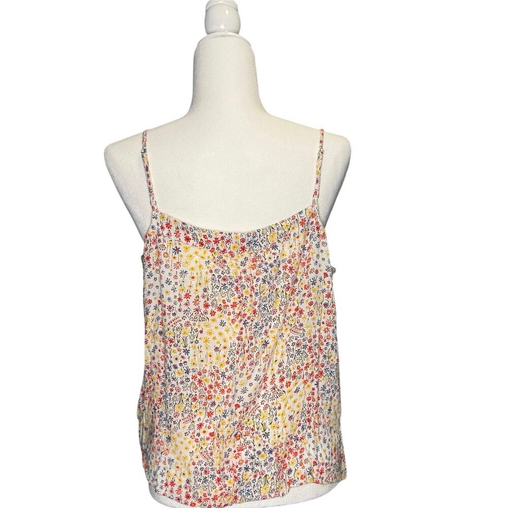 GAP Womens L Floral Top Resort Cruise Vacation Lightweight Cottagecore Casual